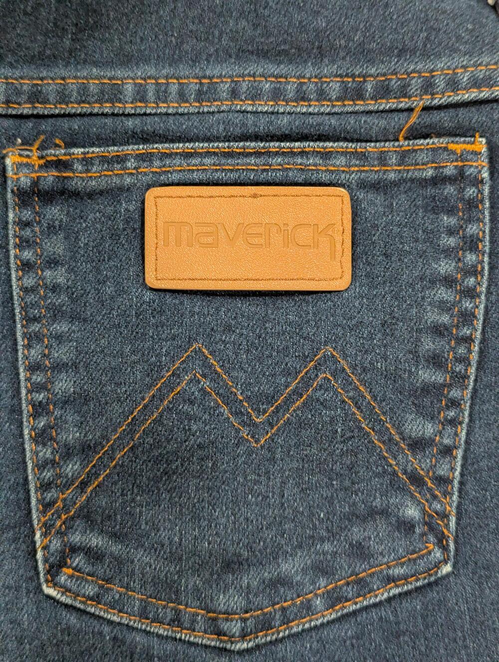 Vintage USA Maverick 33x28 Jeans Womens 20 Blue Med Wash Relaxed Straight Denim